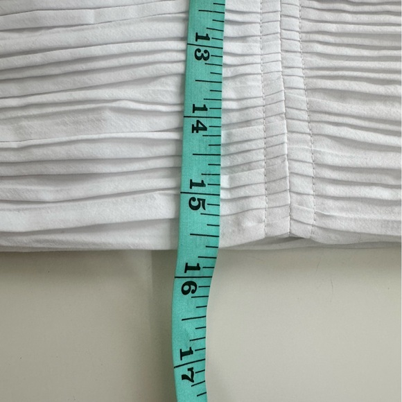 NWT Madewell Poplin Crop Tube Top Women's 4 White Pleated Smocked Strappy - Picture 11 of 12